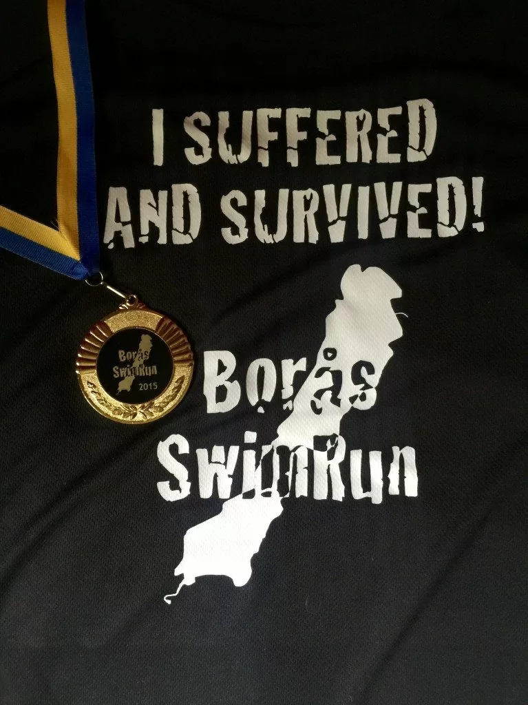 Boras swimrun футболка и медаль