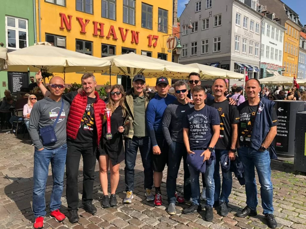 Команда друзей перед Ironman Copenhagen